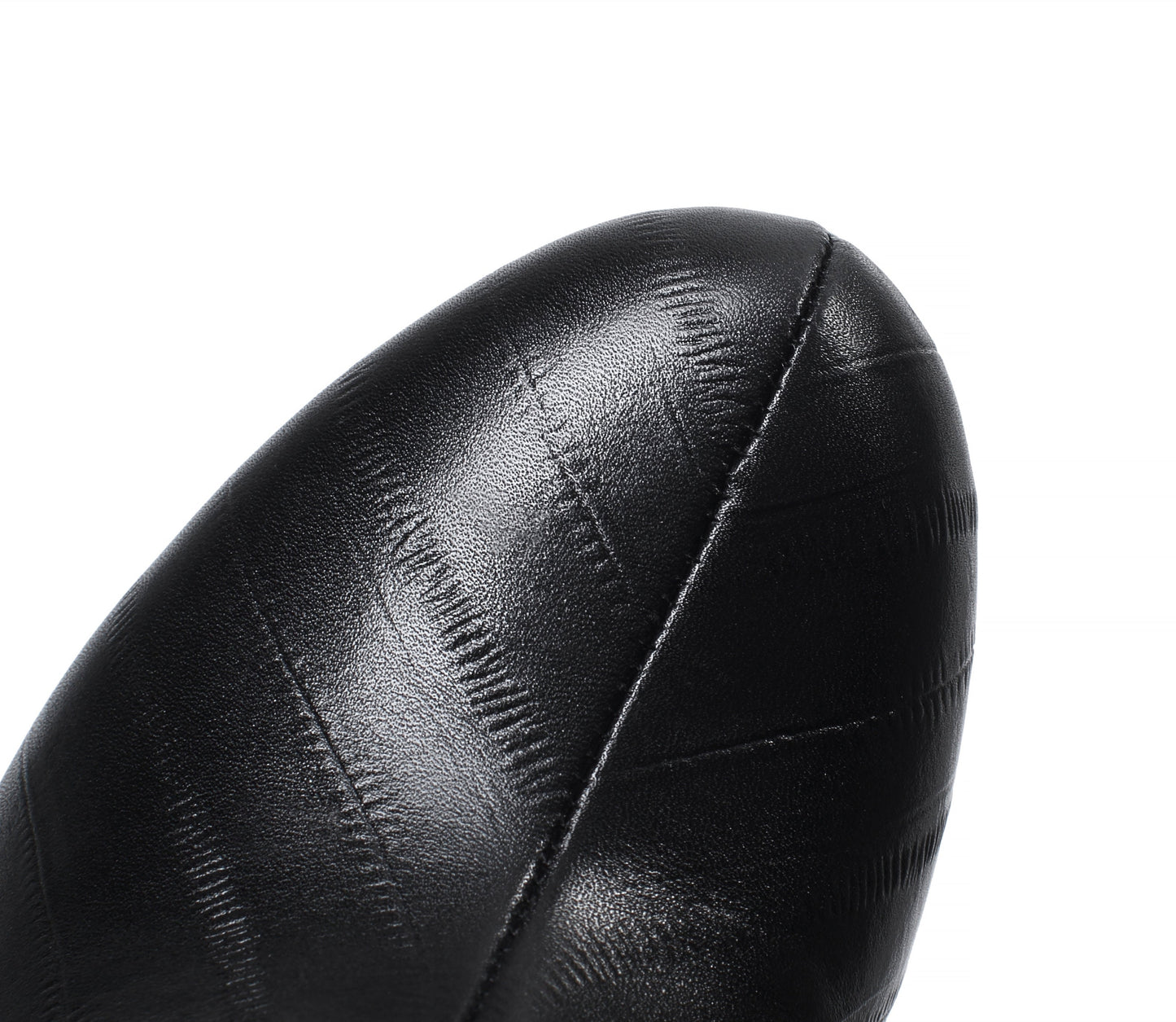 Nine Seven Women's Handmade Genuine Leather Round Toe Side Zip Up Sexy Supper High Chunky Heel Cool Buckle Black Calf High Boots with Platform