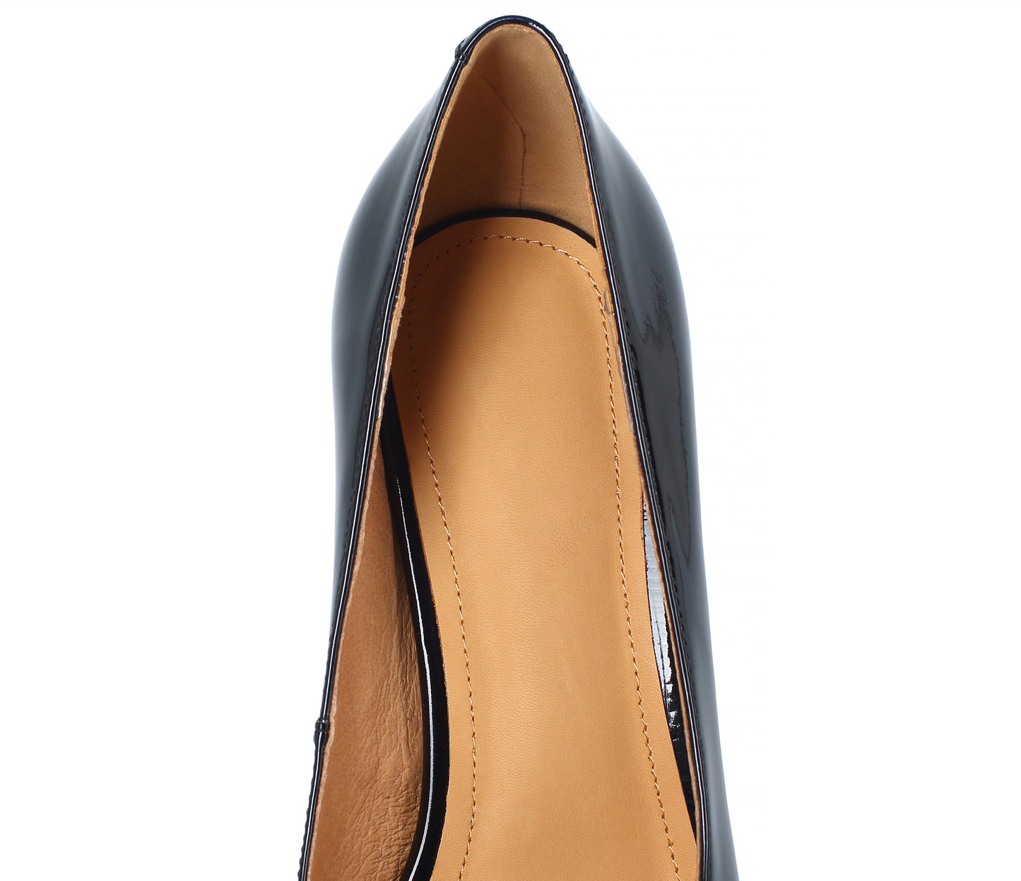 Nine Seven Women's Glossy Patent Leather Handmade Peep Toe Stiletto Heel Sexy Pumps with Platform