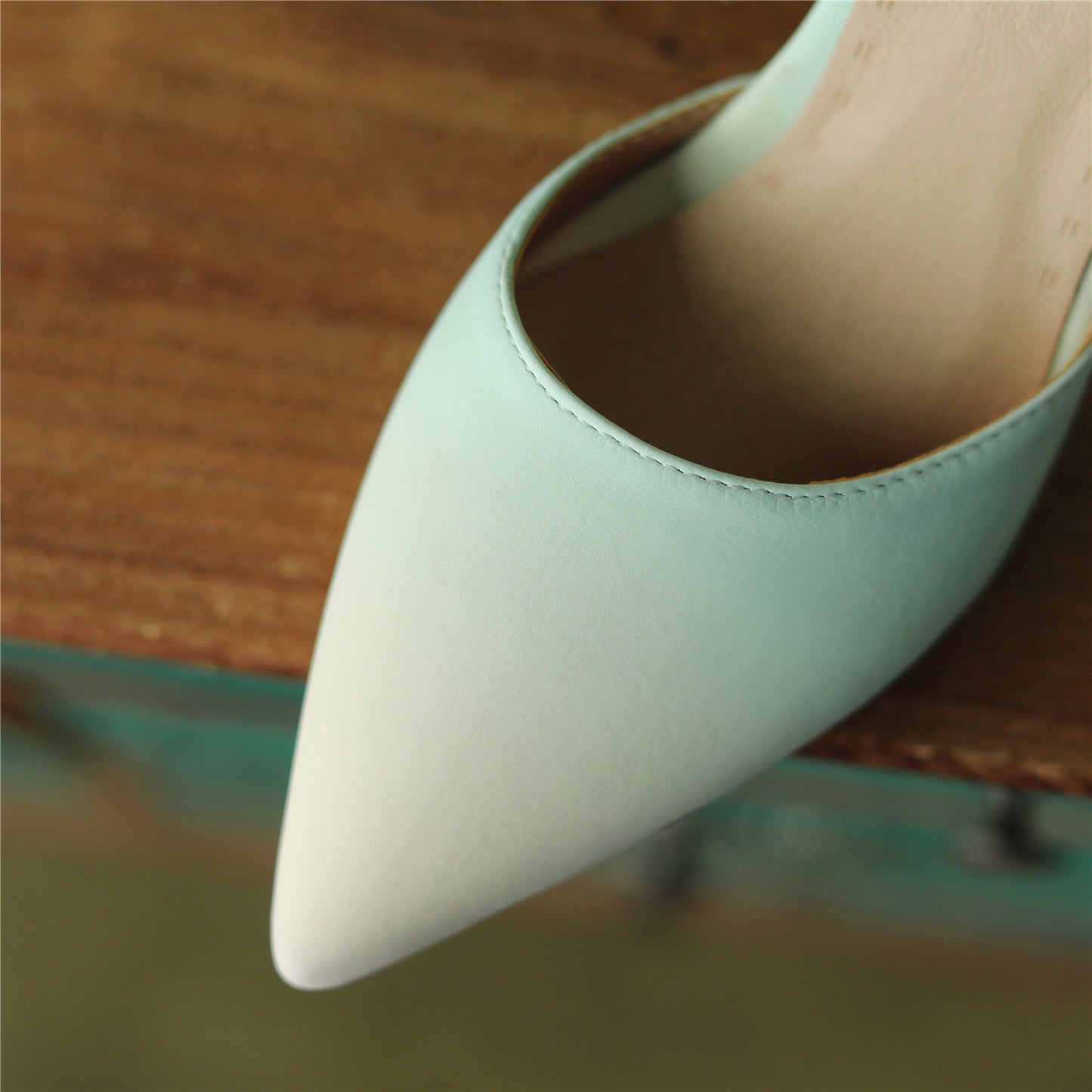 Nine Seven Graduated Colors Handmade Women's Pointed Toe  High Heel Slingback Sandal Shoes