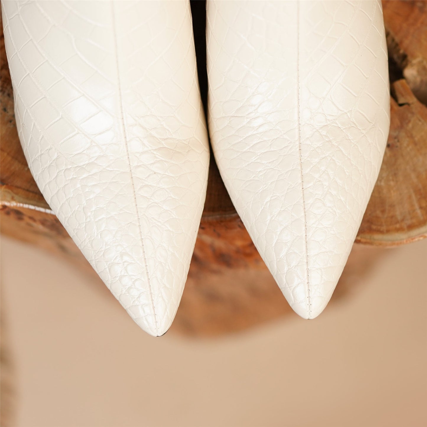 Nine Seven Women's Pointed Toe Genuine Leather Handmade Side Zipper Stiletto Mid Heels Elegant Ankle Boots