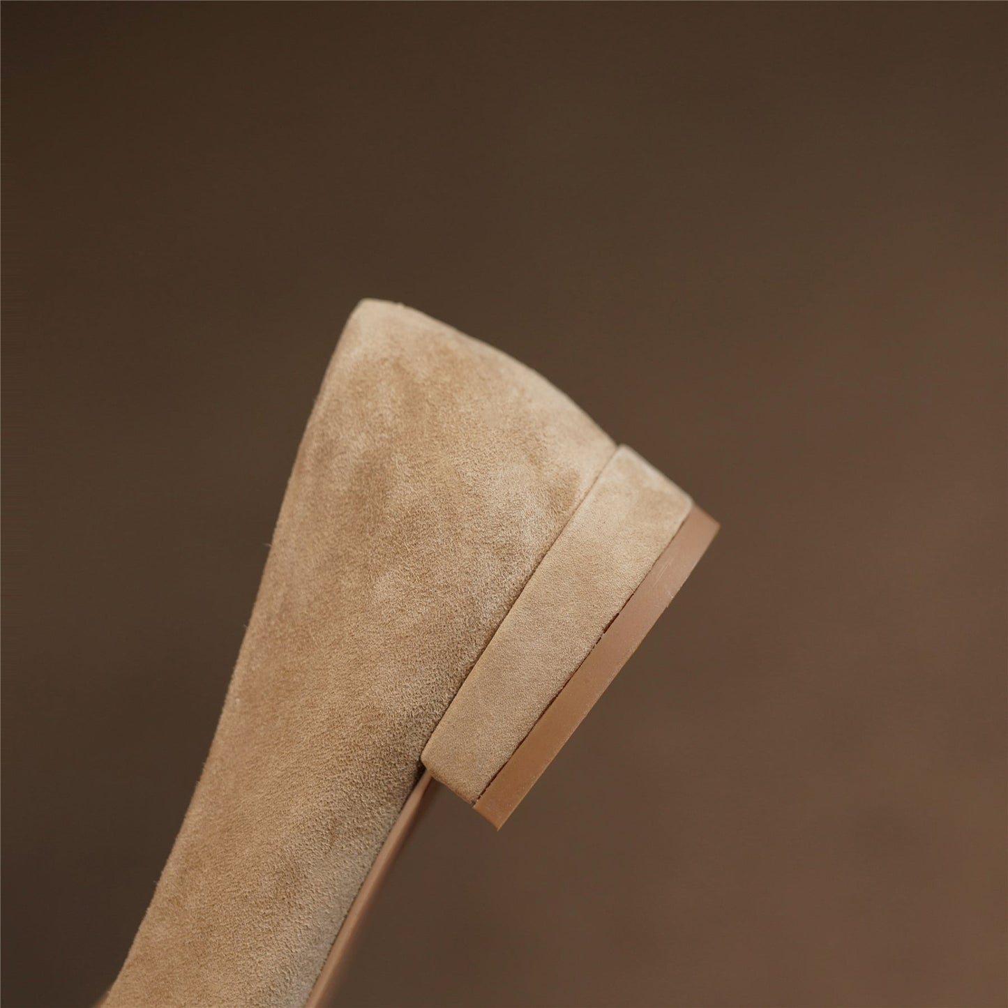 Nine Seven Women's Square Toe Soft Suede Leather Handmade Button Décor Comfort Slip On Flats