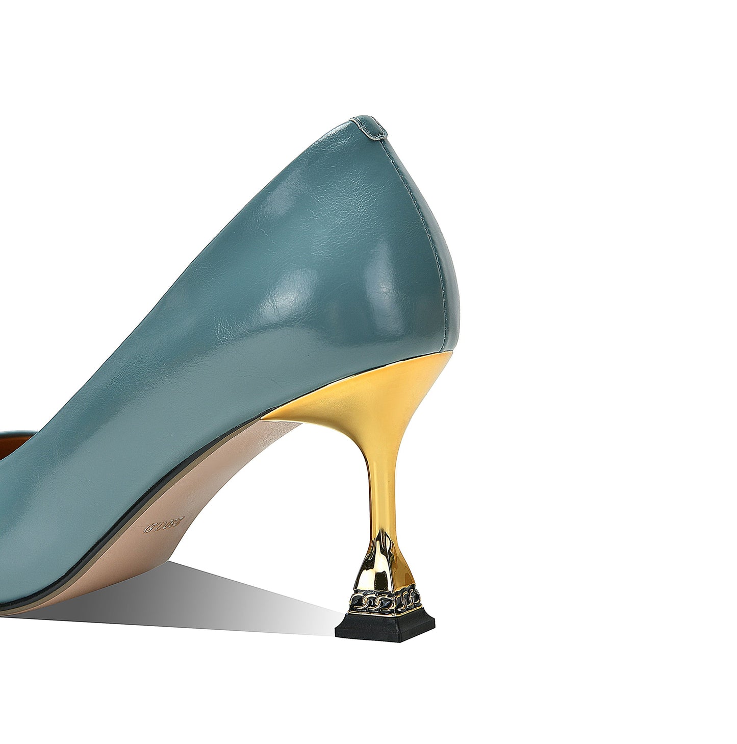 Nine Seven  Women's Pointed Toe Snakeskin Printed Genuine Leather Handmade Stiletto Mid Heels Stylish Pumps Shoes