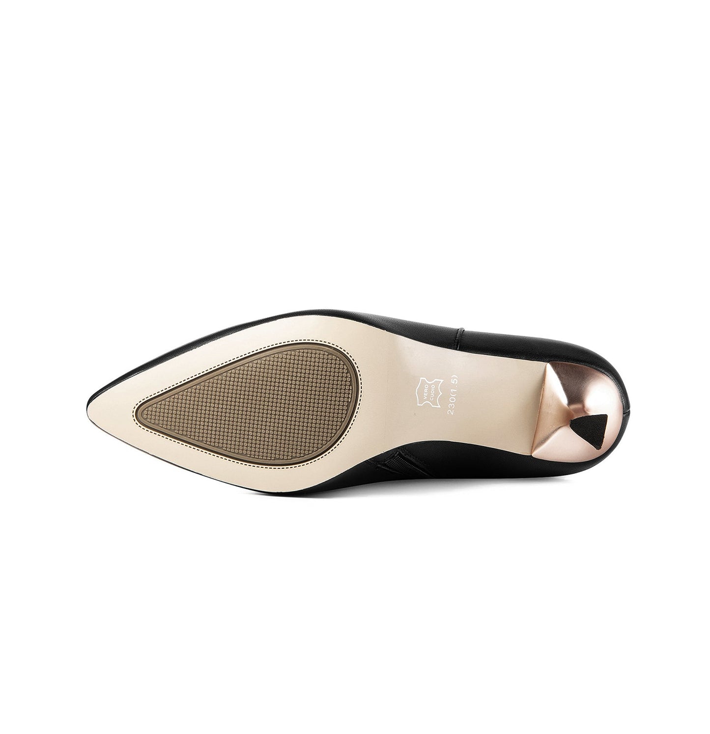 Nine Seven Genuine Leather Handmade Women's Metal Heel Side Zip Up Pointed Toe Heart Pendant Ankle Boots