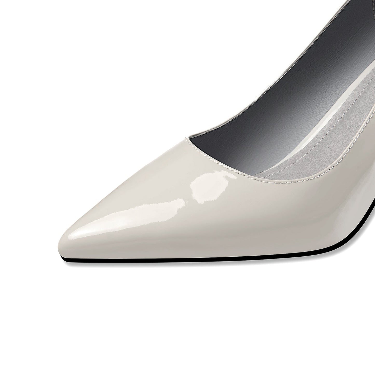 Nine Seven Patent Leather Women's Handmade Pointed Toe Unique Glitter Rhinestone Emerald Crystal Design High Heel Slip On Pumps