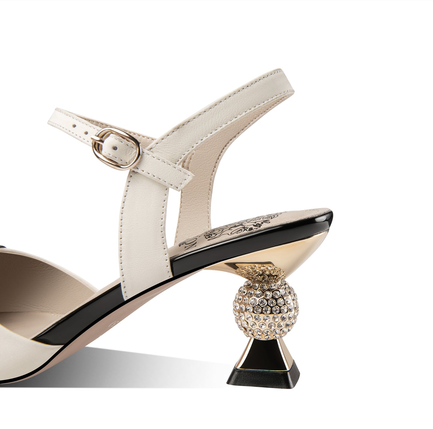 Nine Seven Genuine Leather Flower Assorted Color Handmade Women's Pointed Toe  Mid Heel Buckle Sandal Shoes