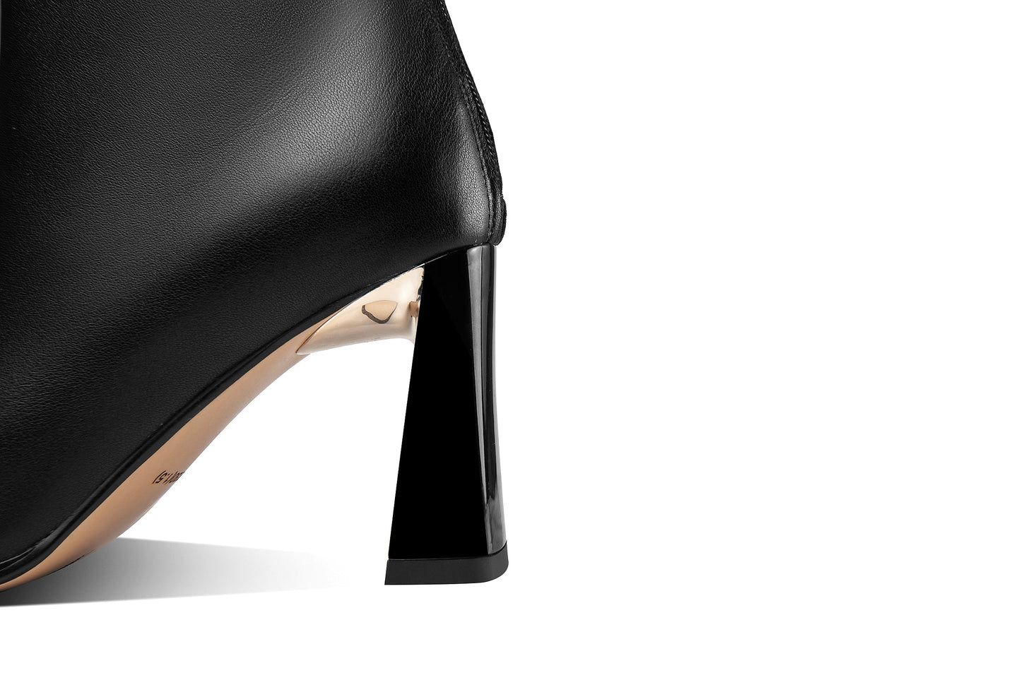 Nine Seven Women's Handmade Genuine Leather Pointed Toe High Heel Back Zip Closure Ankle Boots