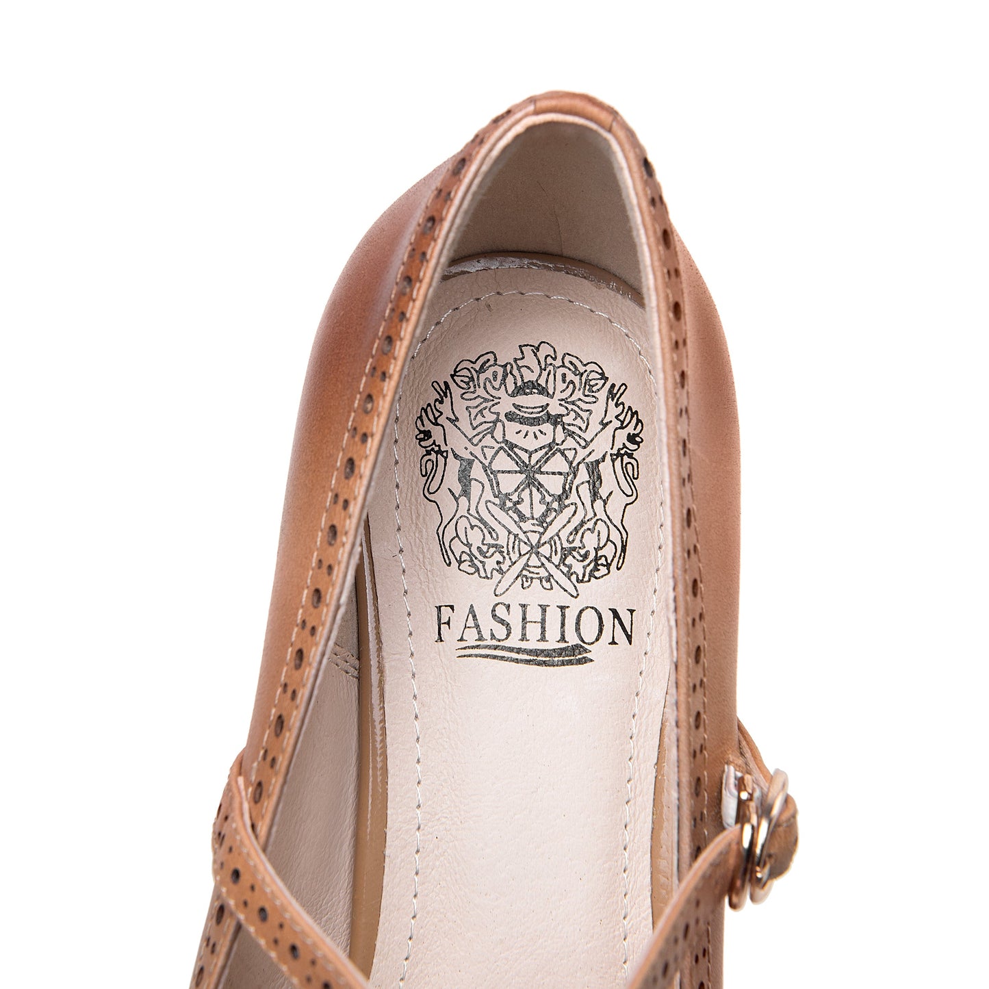 Nine Seven Genuine Leather Women's Handmade Little Square Toe Mental Mid Stiletto Heel Buckle Gradient Color Mary Jane Pump Shoes