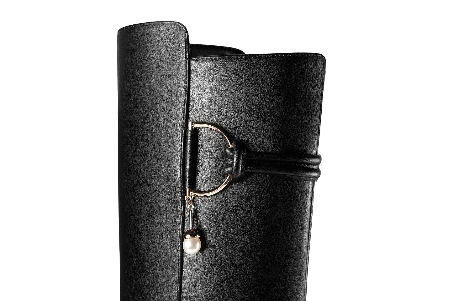 Nine Seven Handmade Women's Genuine Leather Side Zip Up Mid Heel Pointed Toe Stylish Knee High Boots