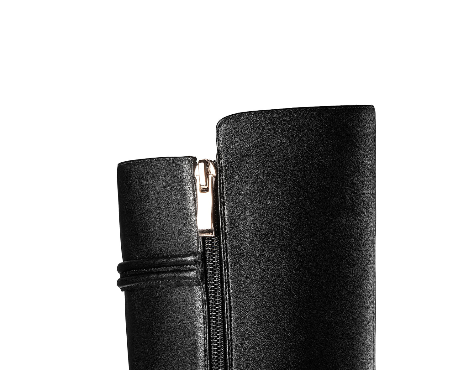 Nine Seven Handmade Women's Genuine Leather Side Zip Up Mid Heel Pointed Toe Stylish Knee High Boots