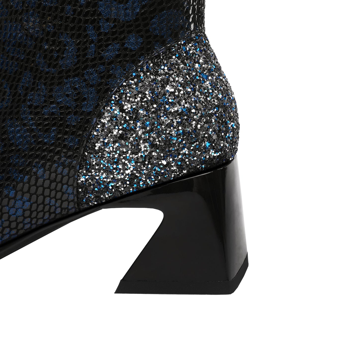 Nine Seven Women's Handmade Leather Assorted Color Side Zip Up Spool Heel Mesh Hollow Bowktie Ankle Boots