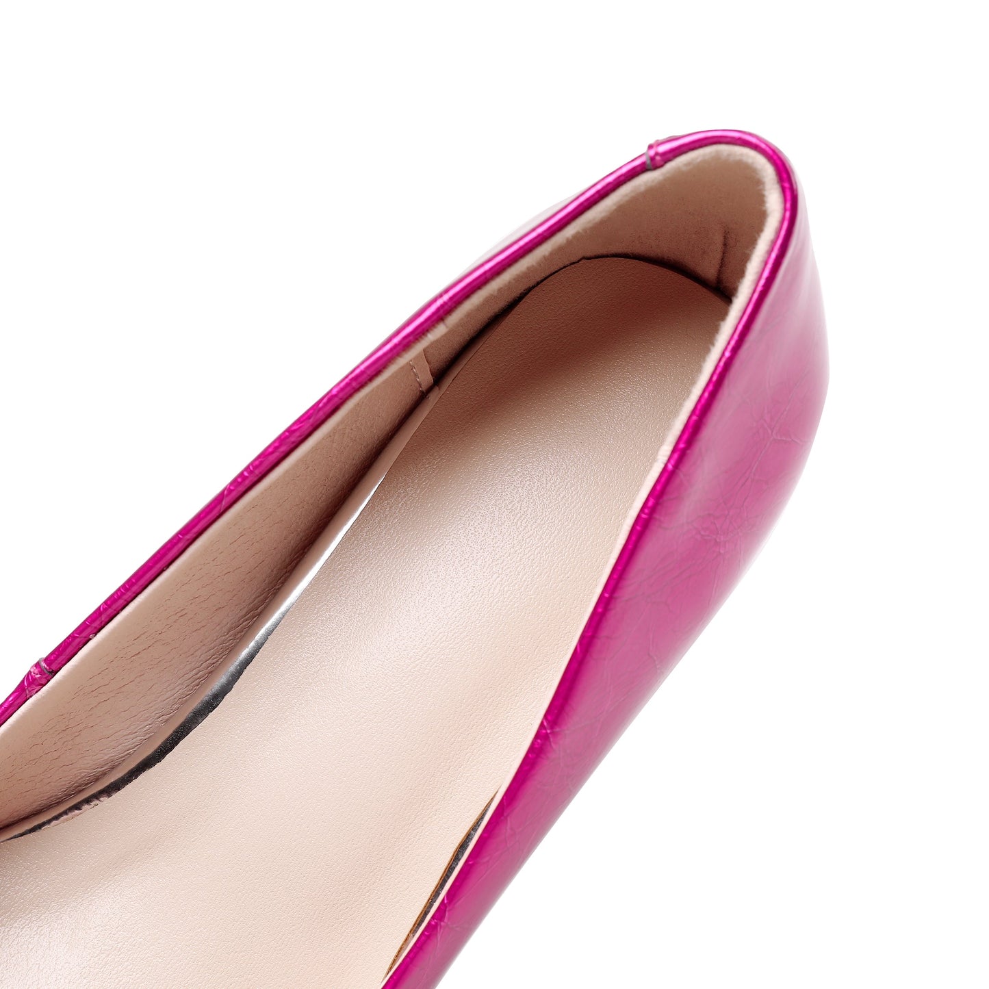 Nine Seven Women's Handmade Glossy Patent Leather Sexy Kitten Heel Pointed Toe Glitter Elegant Pumps