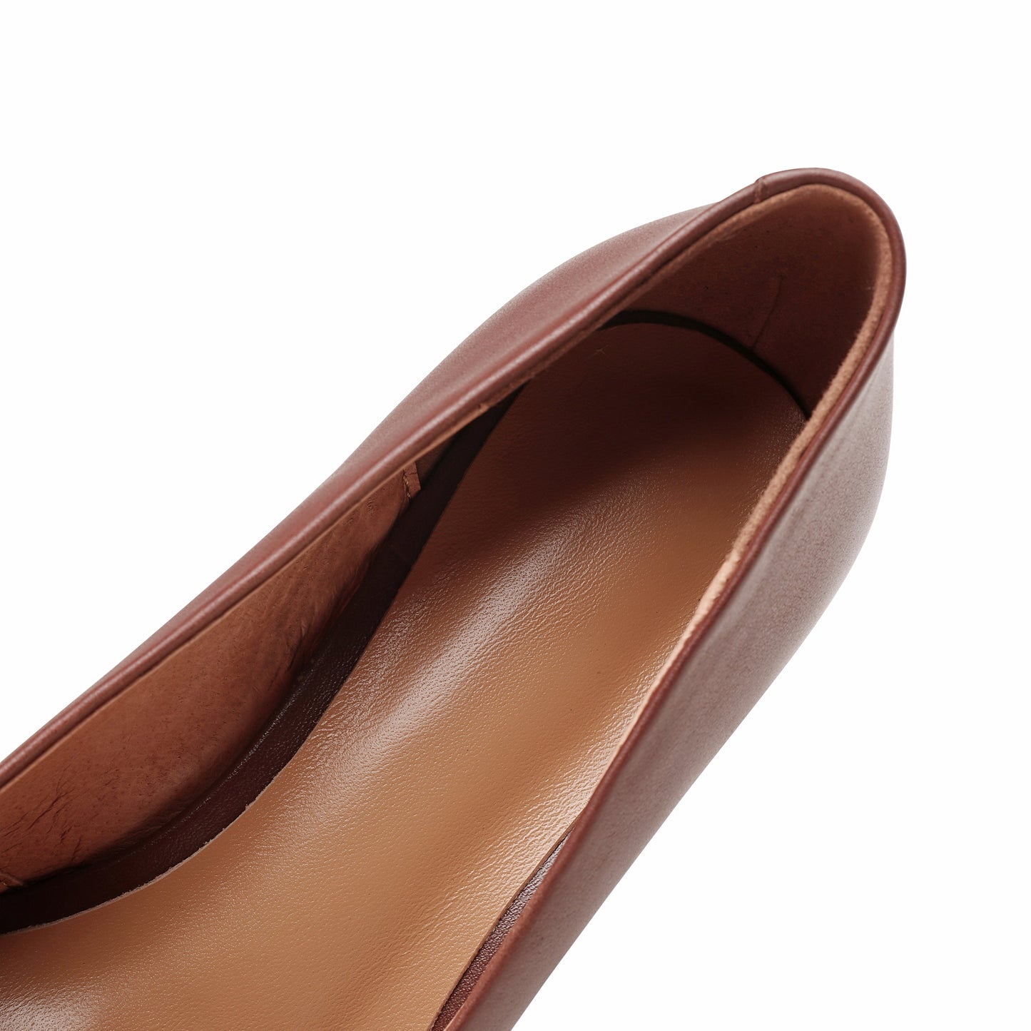 Nine Seven Women's Genuine Leather Pointed Toe Handmade Mid Heels Slip On Vintage Pumps Shoes