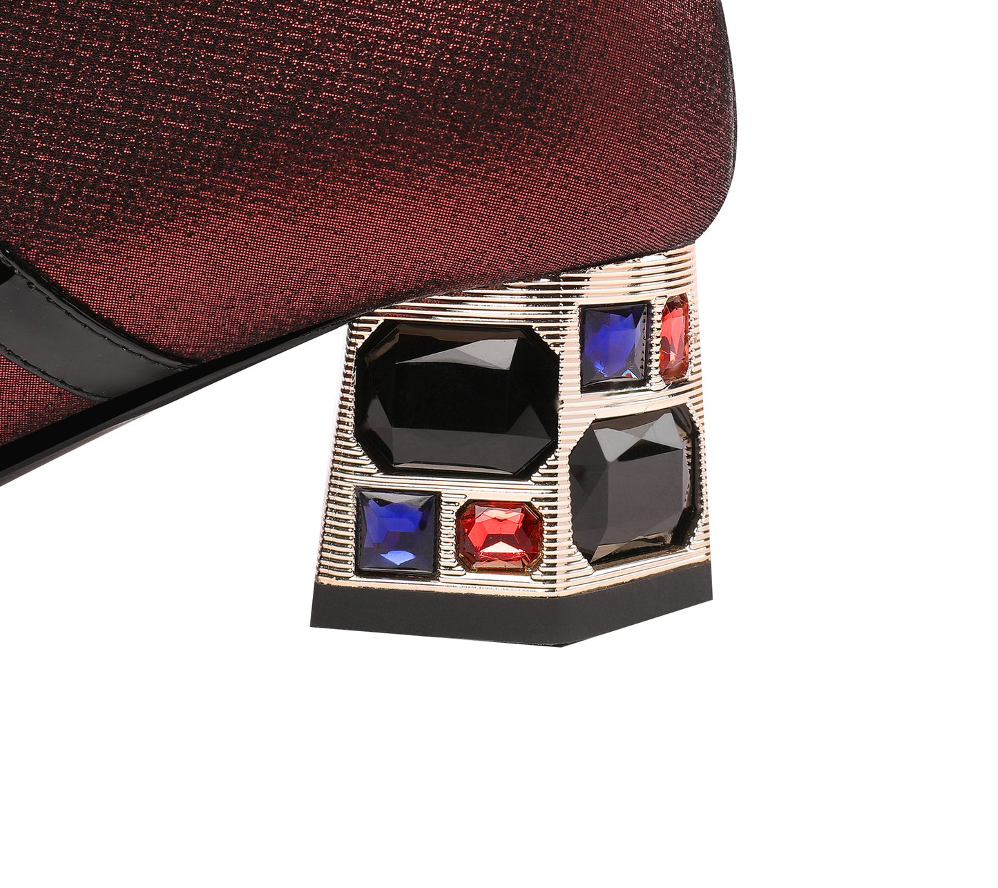 Nine Seven Genuine Leather Lace Up Side Zipper Handmade Pointed Toe Low Chunky Heels Women's Casual Pumps