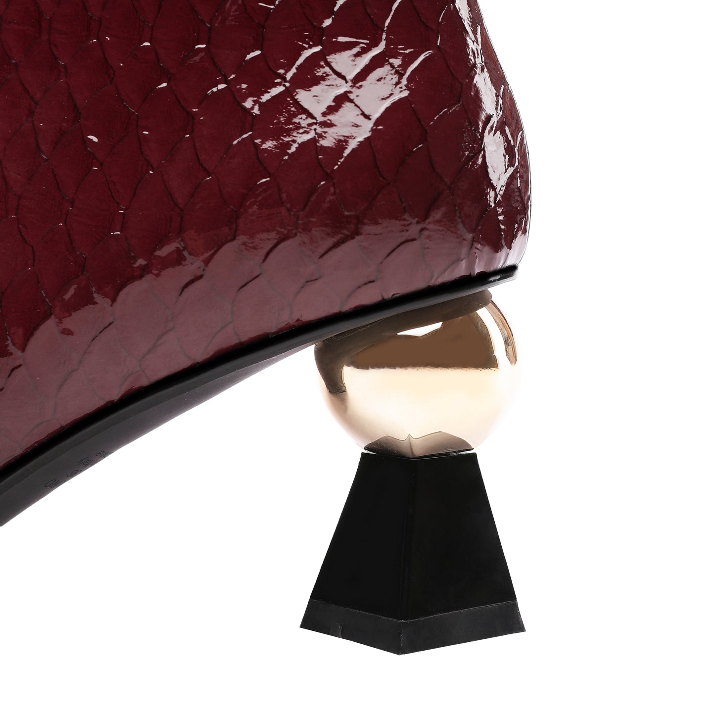 Nine Seven Patent Leather Handmade Women's Pointy Toe Side Zip Up Mid Heel Crystal and Fur Design Ankle Boots with Bow