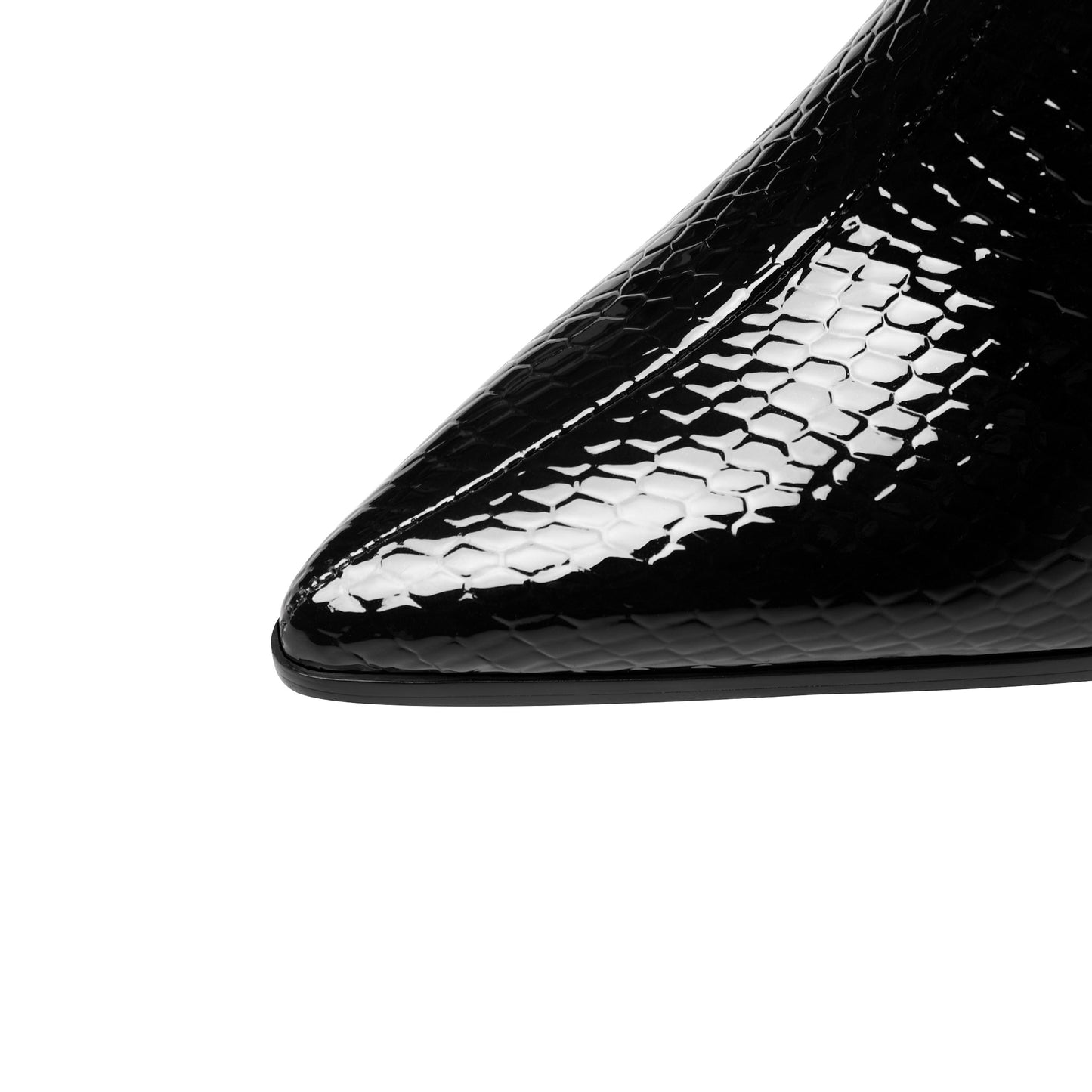 Nine Seven Women's Genuine Leather Handmade Pointed Toe Modern Zip Up Mid Chunky Heel Classic Ankle Boots