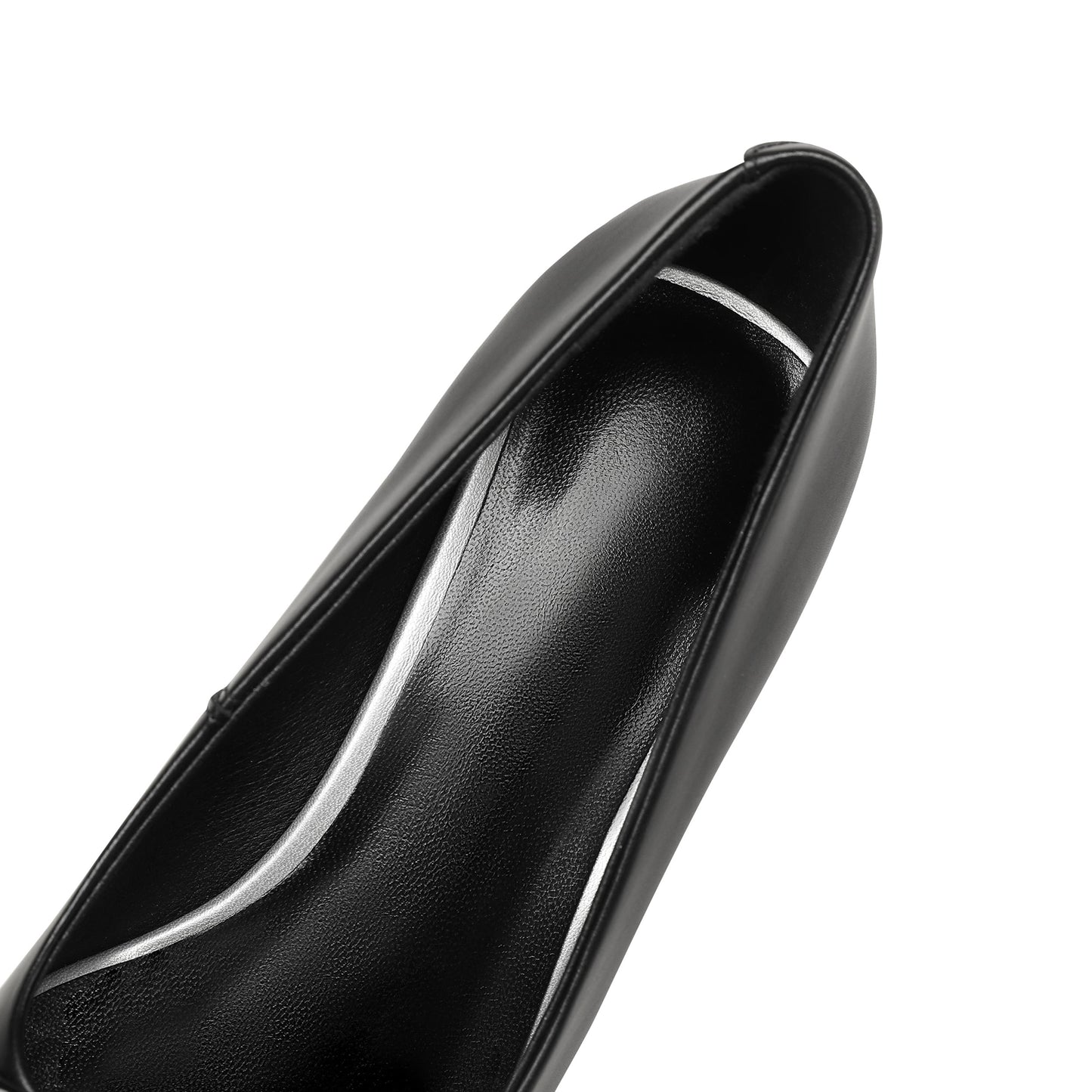 Nine Seven Women's Genuine Leather Pointed Toe Handmade Mid Block Heel Slip On Elegent Pumps Shoes with Buckle