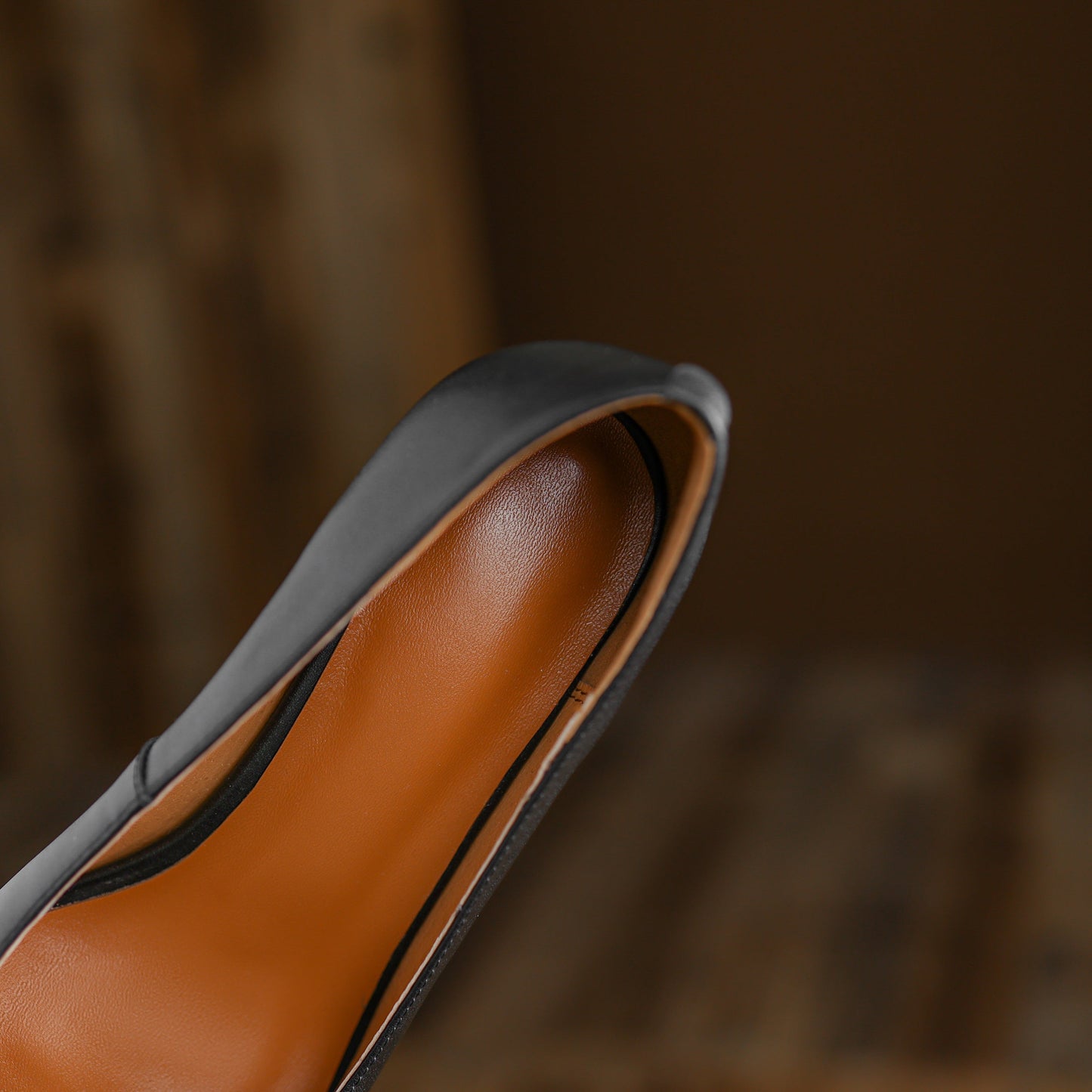 Nine Seven Women's Handmade Genuine Leather Chunky Heel Suede Square Toe Pumps Shoes