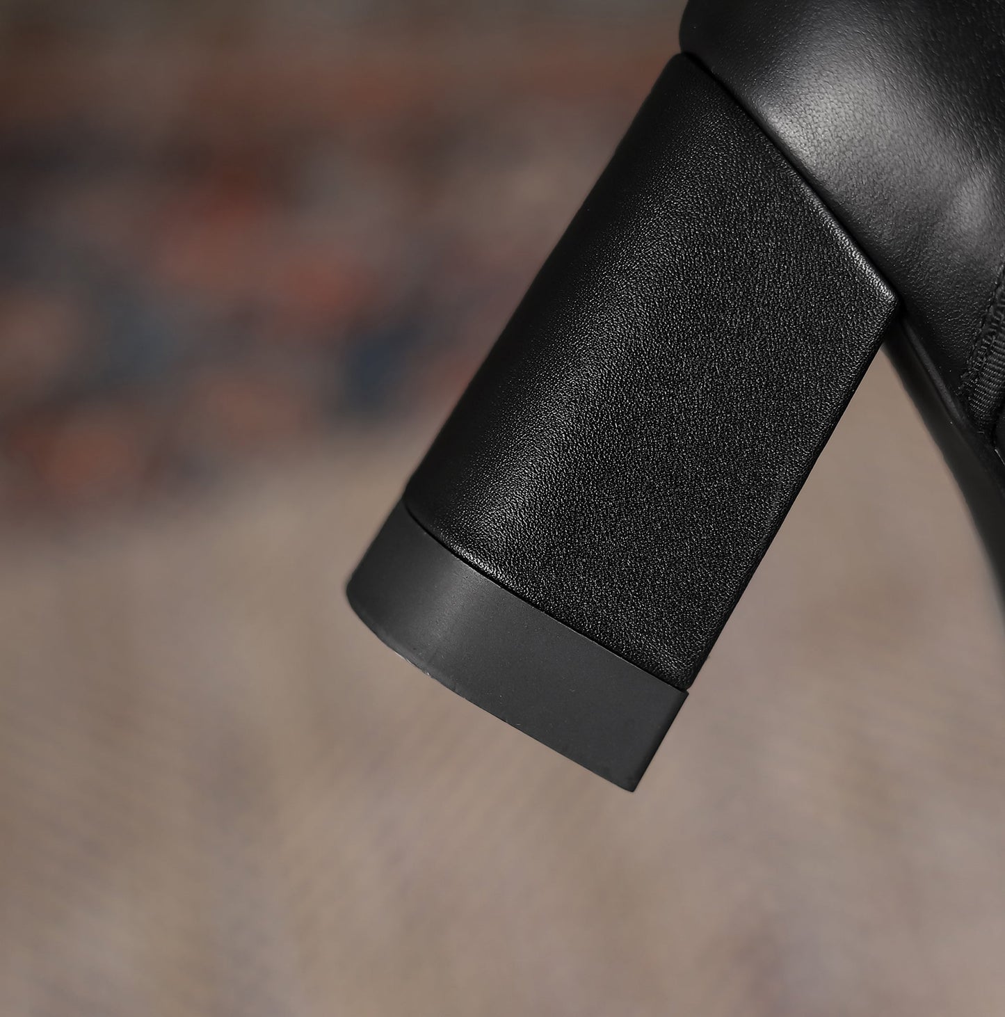 Nine Seven Handmade Women's Genuine Leather Platform Front Lace Up Side Zipper Square Toe High Block Heel Ankle Boots