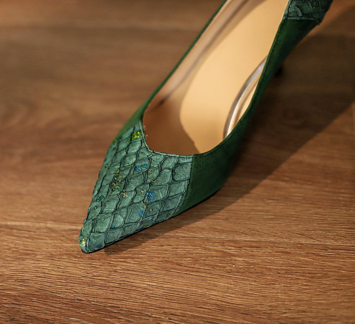 Nine Seven Women's Suede Leather Pointed Toe Handmade Stiletto Mid Heels Slip On Dress Pumps Shoes