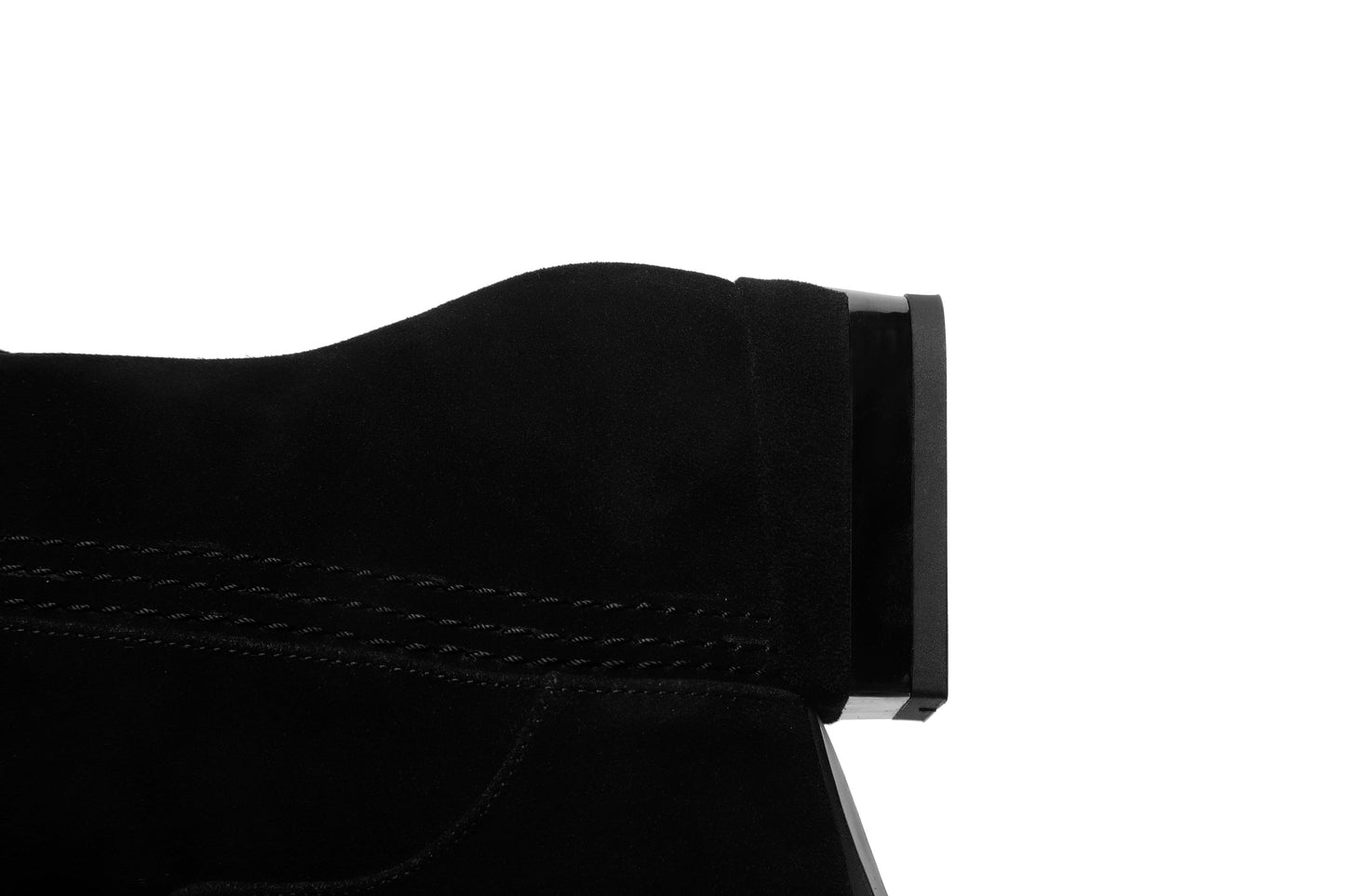 Nine Seven Women's Round Toe Suede Leather Handmade Zipper Comfort Flat Mid-Calf Boots