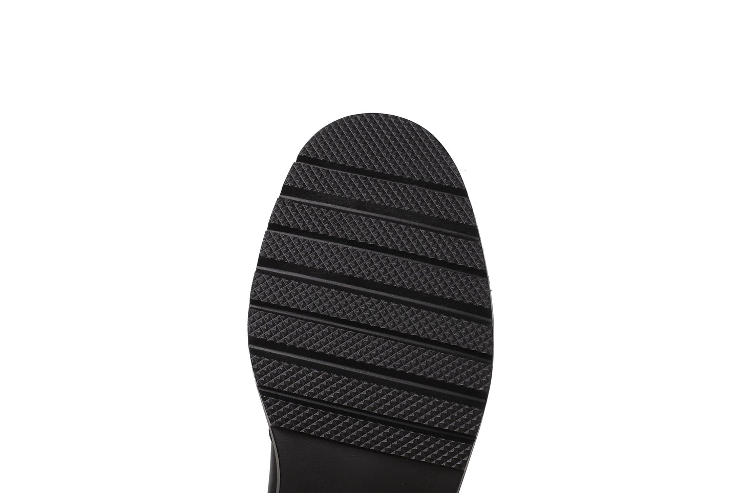 Nine Seven Women's Round Toe Genuine Leather Handmade Low Chunky Heels Stylish Slip On Knee High Boots