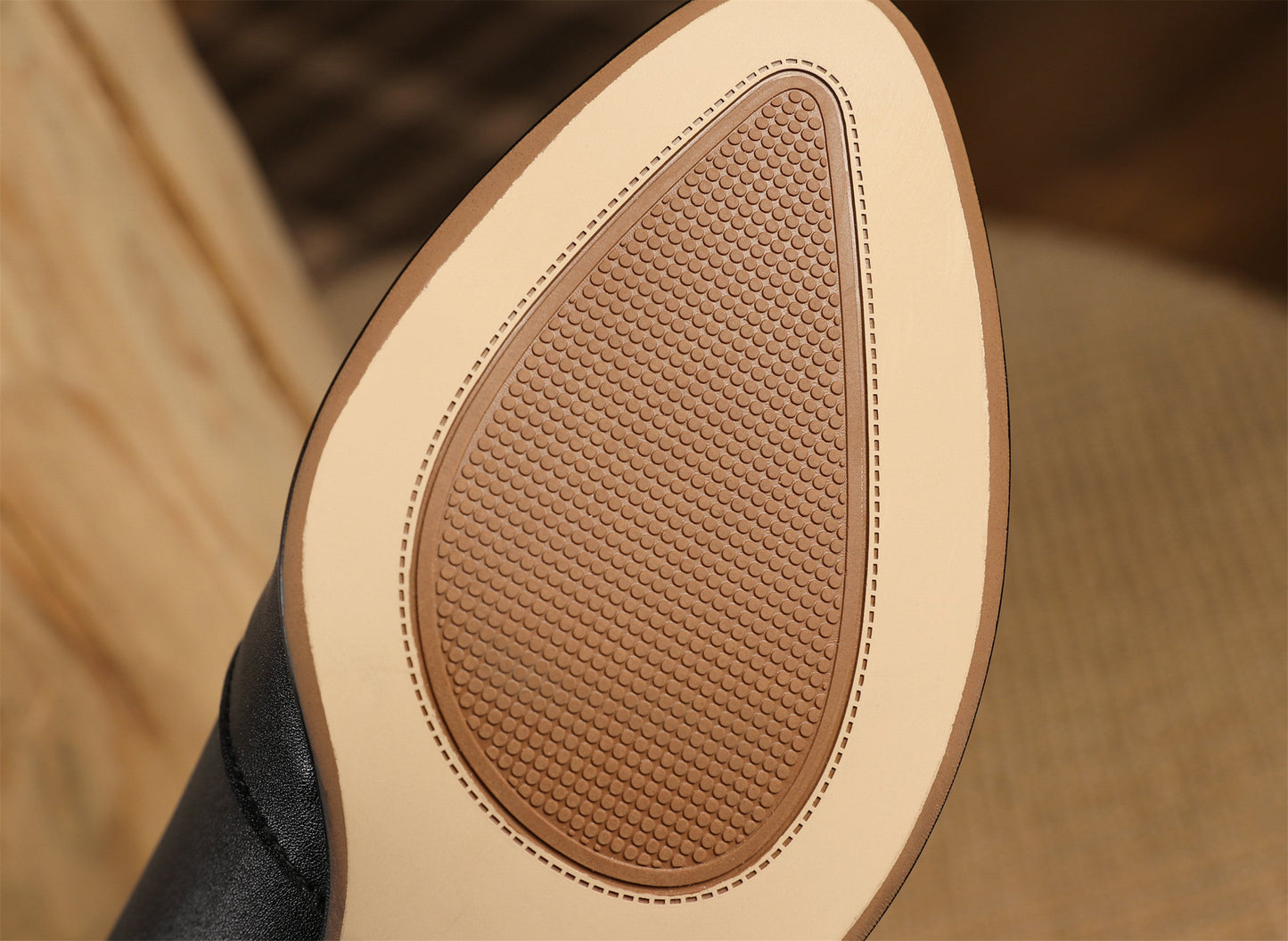 Nine Seven Handmade Women's Genuine Leather Ethnic Embroidered Floral Pointed Toe Low Chunky Heel Front Zipper Mid-Calf Boots