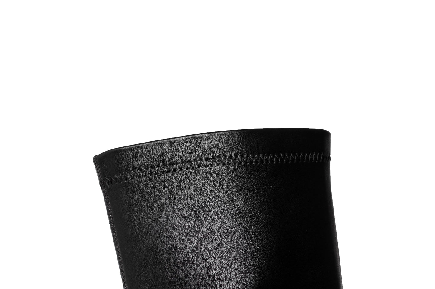 Nine Seven Women's Handmade Genuine Leather with Elastic Fabric Pointed Toe Side Zip Mid Heel Stylish Knee High Boots