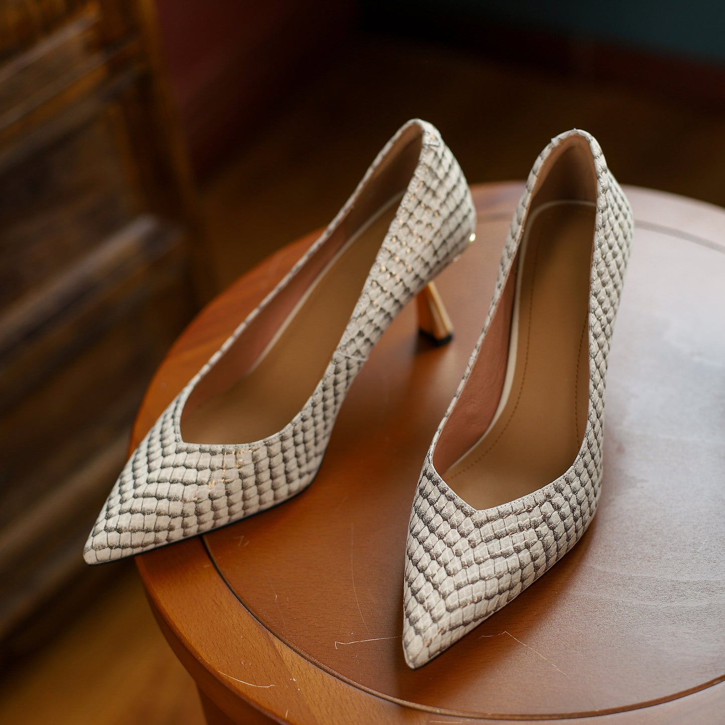 Nine Seven Women's Pointed Toe Genuine Leather Handmade Stiletto Heels Stylish Dress Pumps Shoes