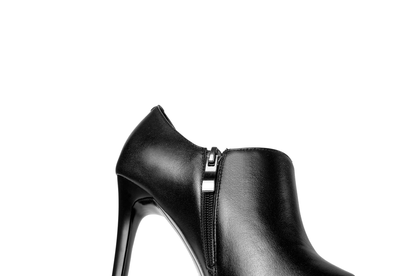 Nine Seven Women's Genuine Leather Pointed Toe Handmade Side Zipper Stiletto High Heels Elegant Pumps Shoes