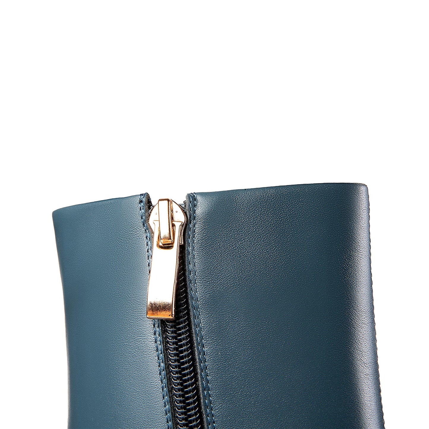 Nine Seven Women's Handmade Genuine Leather Side Zip Up Mid Heel Pointed Toe Elegant Ankle Booties