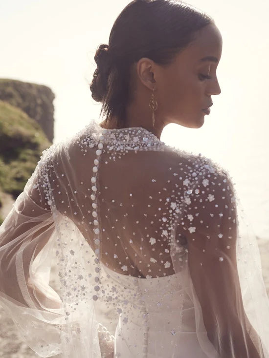 Nine Seven Satin Strapless Tube Top Ruffle Sheath Wedding Dress Customization