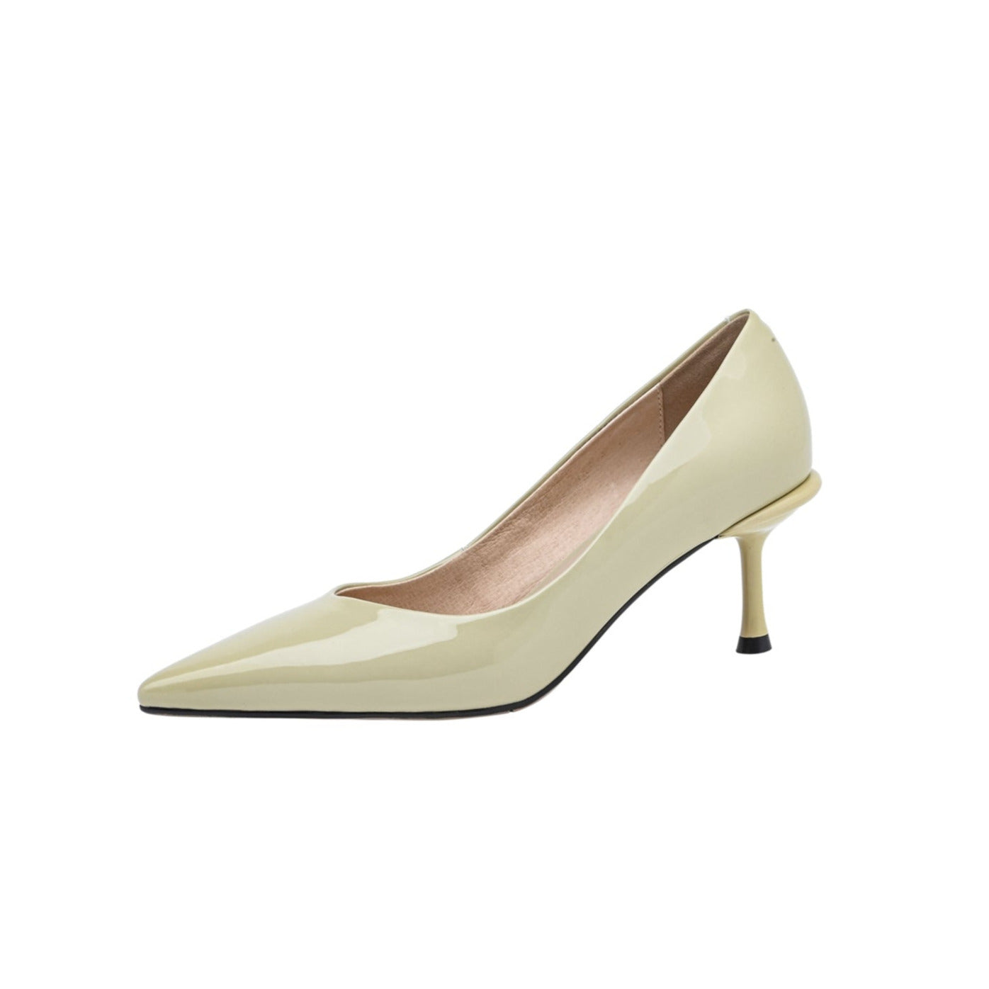 Nine Seven Glossy Patent Leather Handmade Women's Pointed Toe Slip On Stiletto Heel Weeding Pumps Shoes