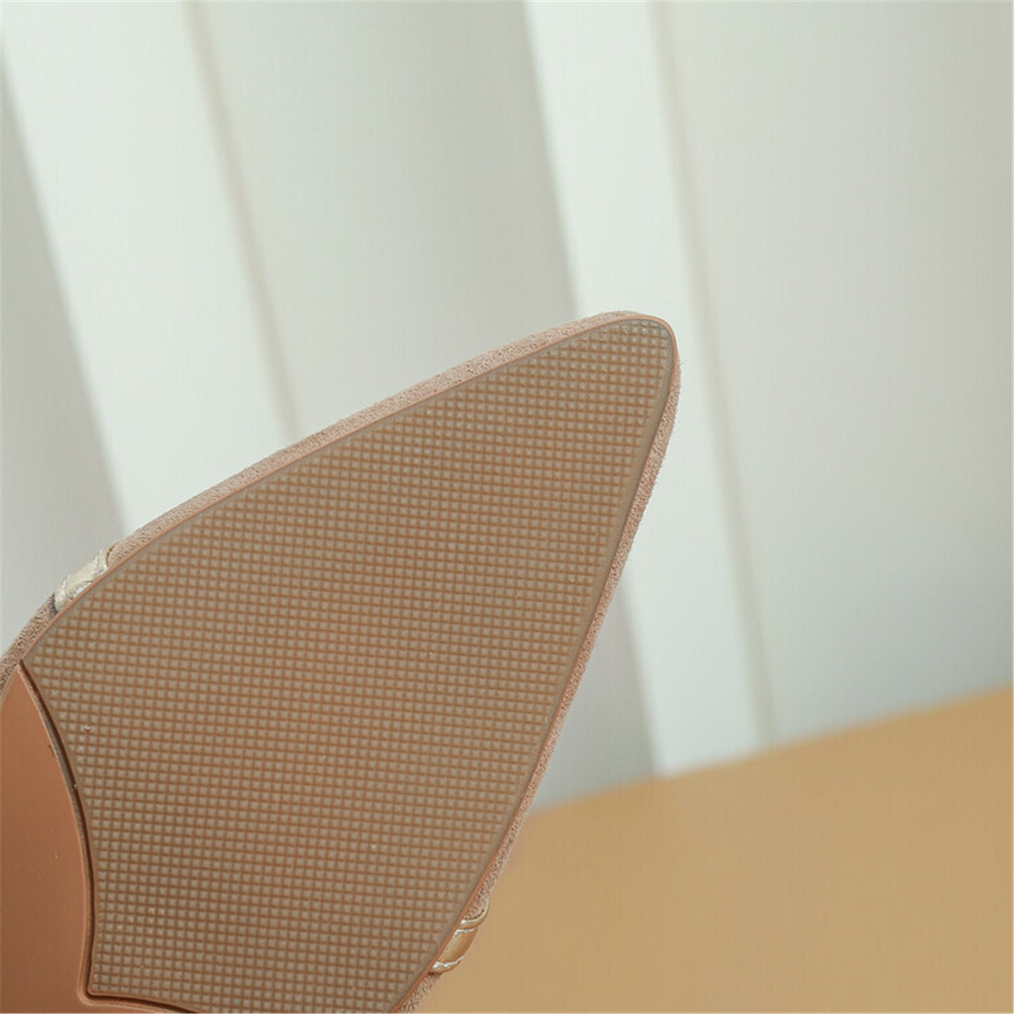 Nine Seven Women's Pointed Toe Suede Leather Handmade Buckles Casual Mary Jane Shoes with Low Chunky Heels