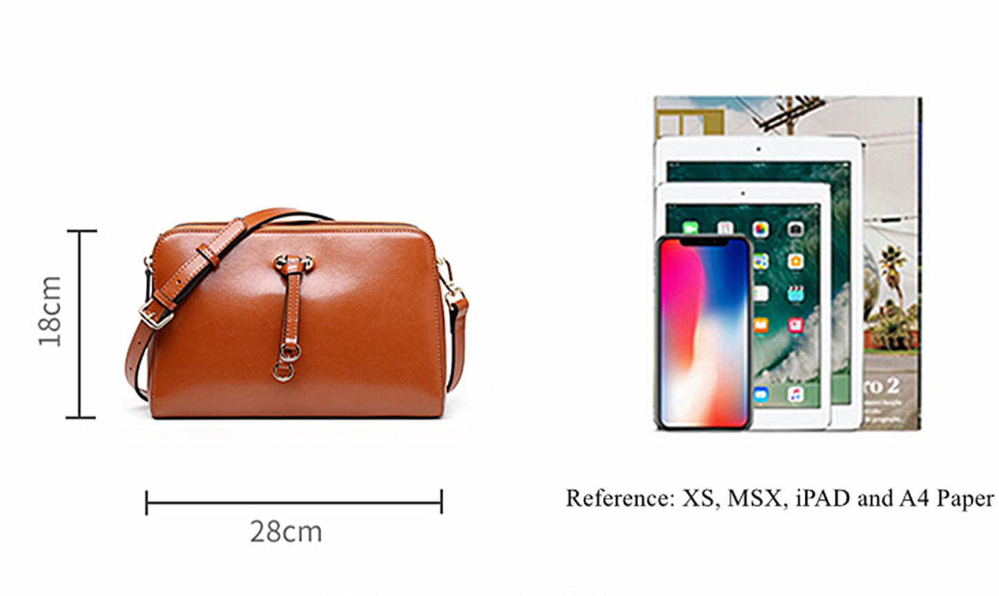 Nine Seven Crossbody Bag for Women Handmade Genuine Leather Ladies Cell Phone Purse with Adjustable Strap