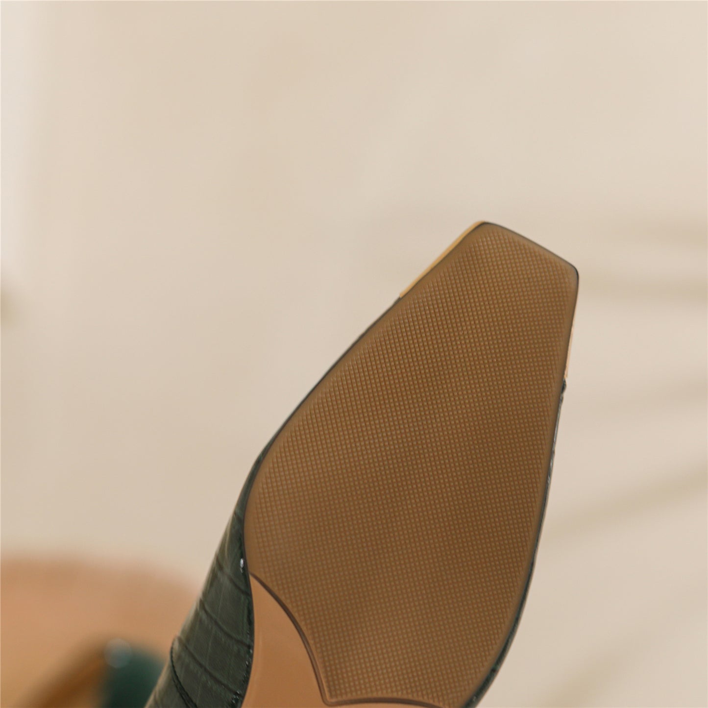 Nine Seven Women's Cap Toe Plaid Patent Leather Handmade Kitten Heel Slip On Chic Pumps Shoes