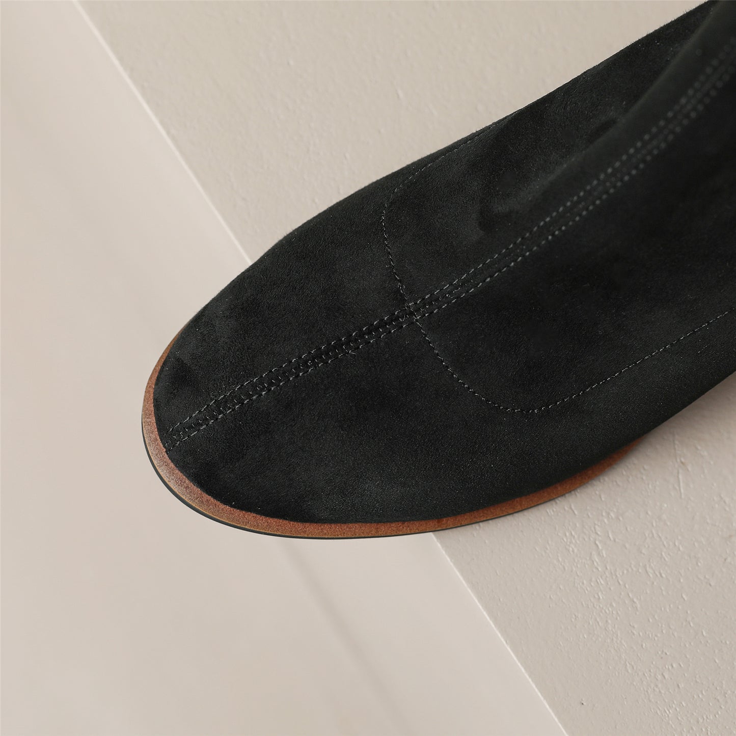 Nine Seven Women's Suede and Genuine Leather Handmade Stretch Pull On Elegant Ankle Boots