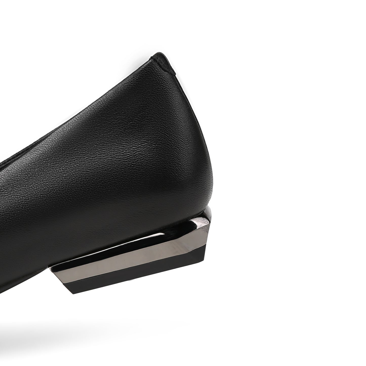 Nine Seven Women's Genuine Leather Square Toe Handmade Buckle Décor Casual Flat Shoes