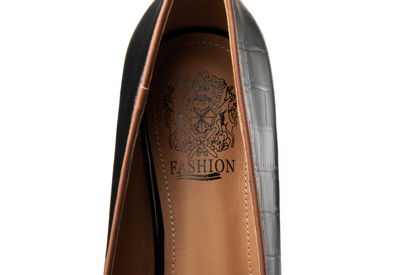 Nine Seven Pointed Toe Handmade Woven Decor Genuine Leather Kitten Heels Women's Pumps Shoes