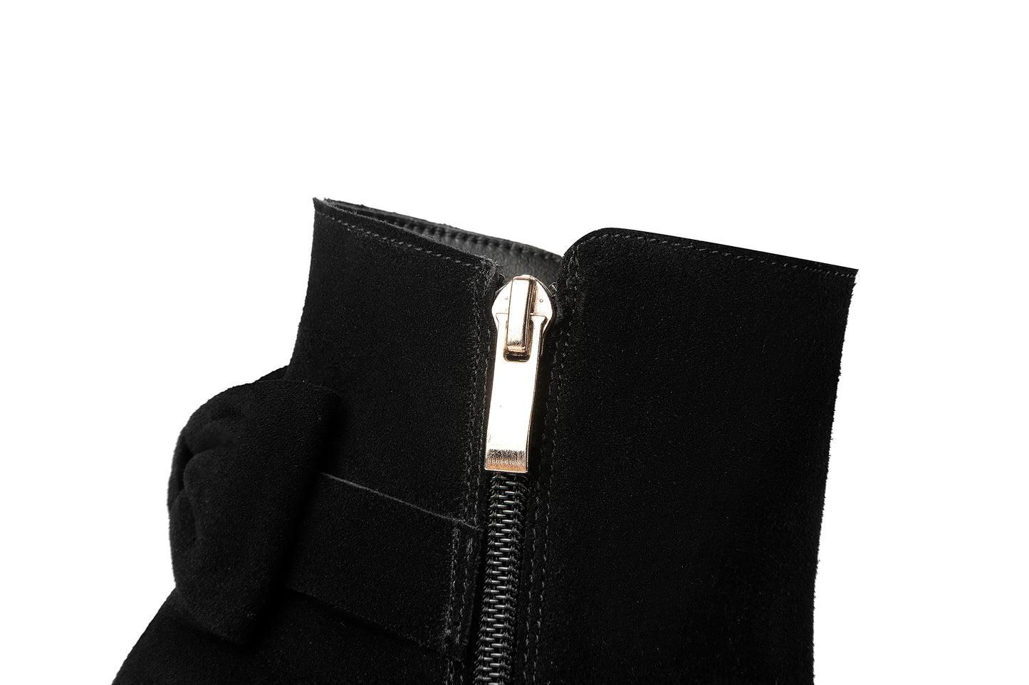 Nine Seven Women's Pointed Toe Suede Leather Handmade Inner Heels Side Zip Up Casual Ankle Boots