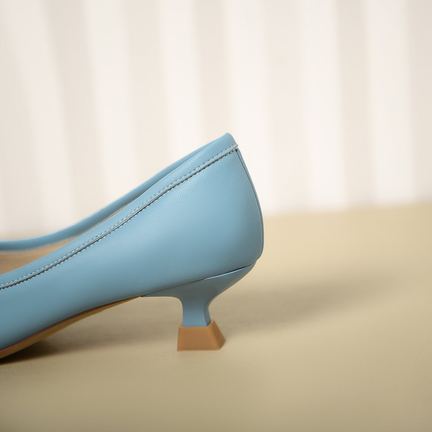 Nine Seven Genuine Leather Handmade Women's Crystal Flower Pointed Toe Slip On Kitten Heel Pumps Shoes