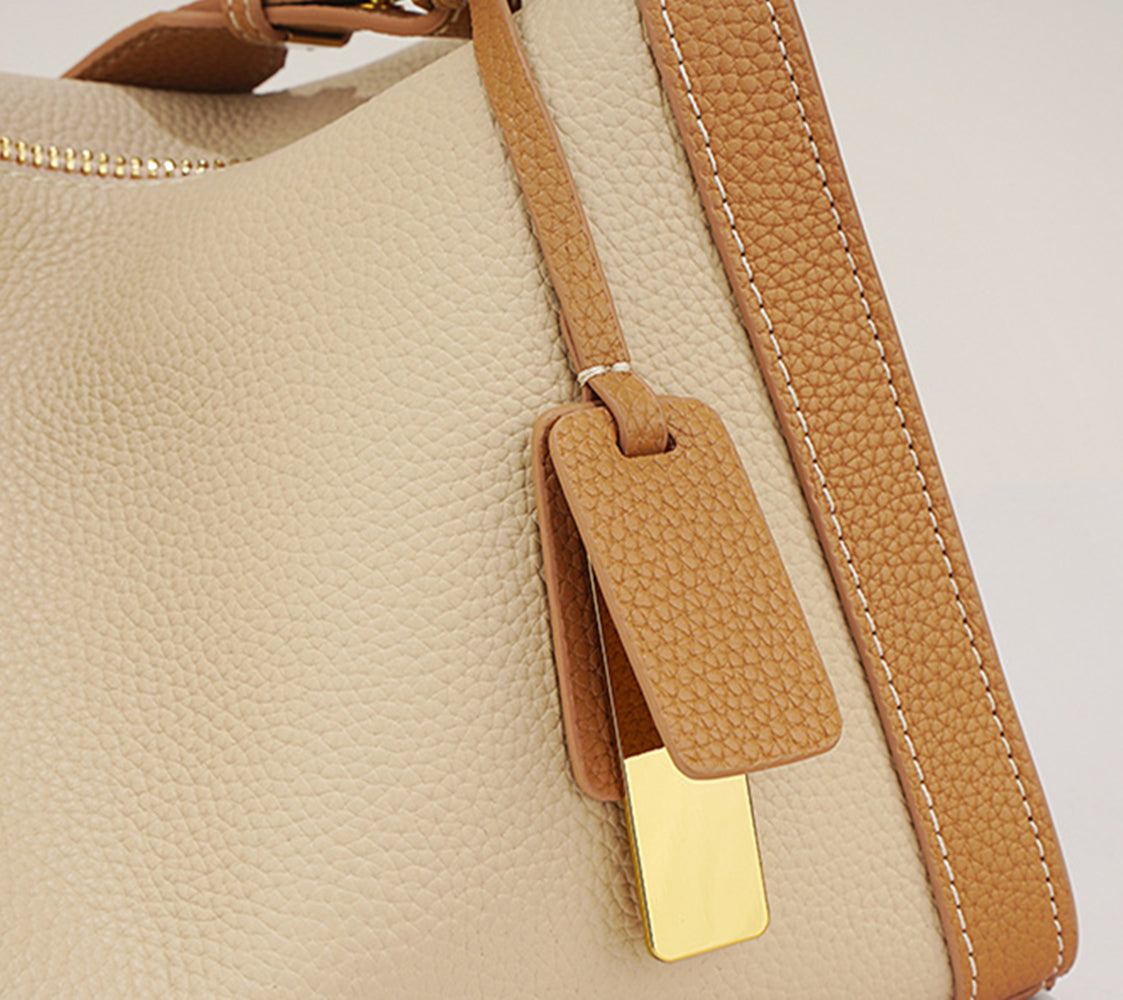 Nine Seven Women's Handmade Genuine Leather Small Shoulder Bag Zip Up Crossbody Handbag