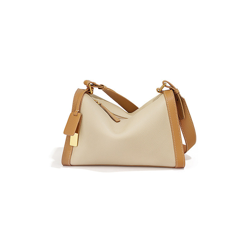 Nine Seven Women's Handmade Genuine Leather Small Shoulder Bag Zip Up Crossbody Handbag