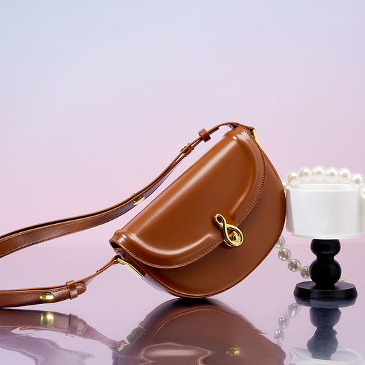 Nine Seven Handmade Genuine Leather Shoulder Bag for Women Ladies Simple Design Cell Phone Purse Crossbody Bags