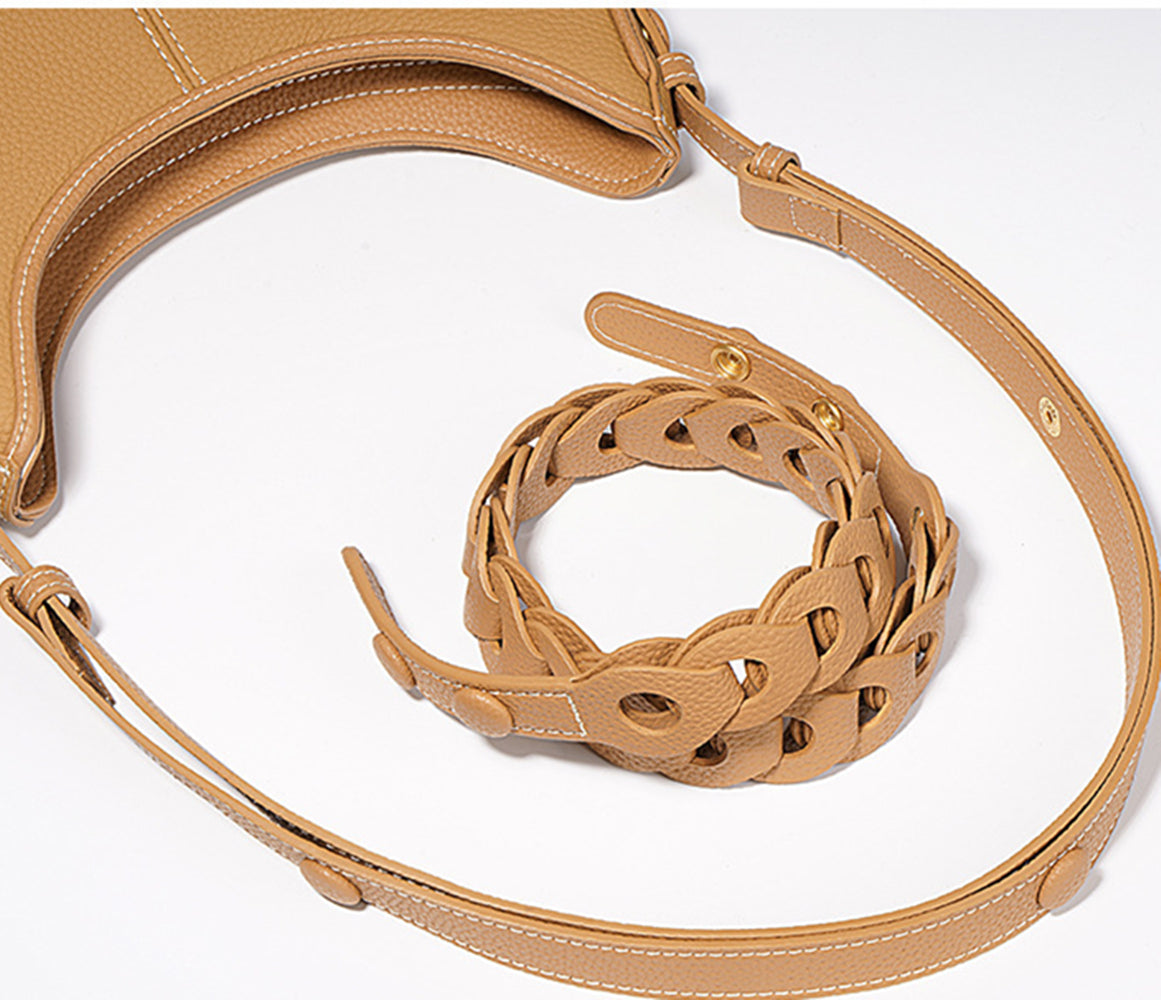 Nine Seven Genuine Leather Women's Shoulder Bags Solid Color Tote Handbag