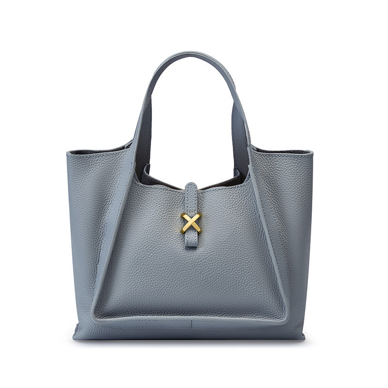 Nine Seven Genuine Leather Handmade Tote Handbag for Women Large Capacity Crossbody Bags with Inside Subbag