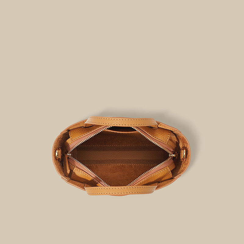 Nine Seven Handbag Genuine Leather Women's Handmade Brown Tote Summer Crossbody Shoulder Bags