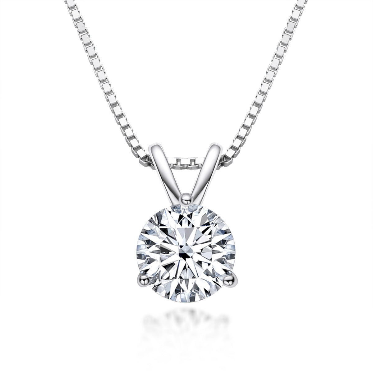 Pendant Necklaces for Women S925 Sterling Silver Jewelry Genuine Moissanite 1 CT Necklace