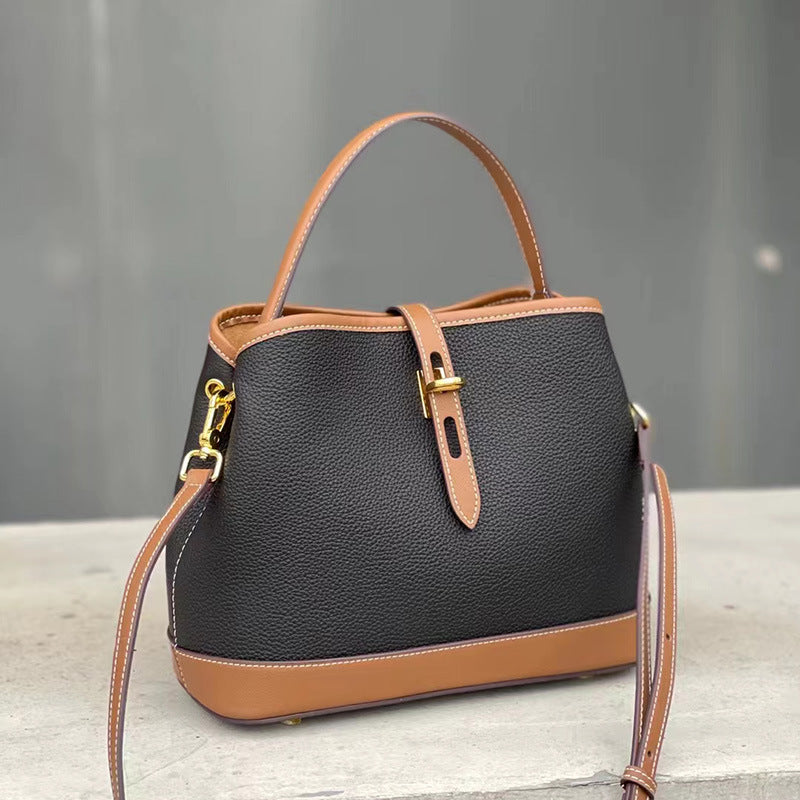 Nine Seven Assorted Color Handbag Genuine Leather Women's Handmade Tote Crossbody Shoulder Bag with Inside Subbag