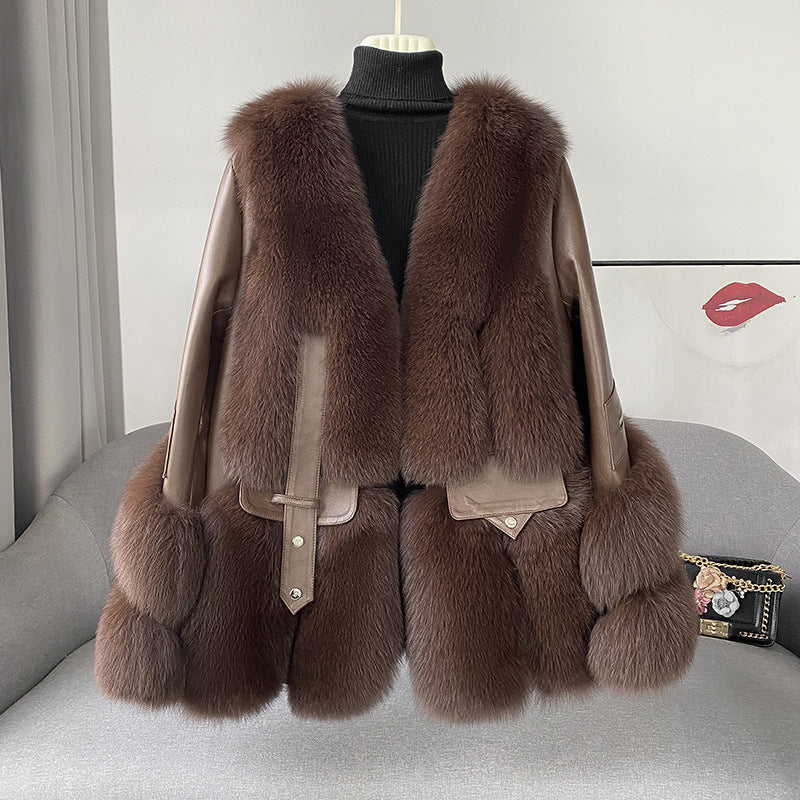 Nine Seven Fox Fur Women's Jacket Coat Customization