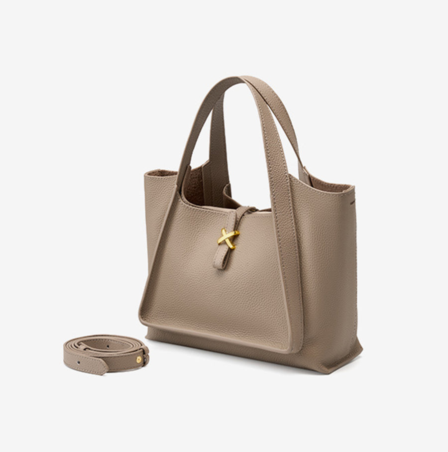 Nine Seven Genuine Leather Handmade Tote Handbag for Women Large Capacity Crossbody Bags with Inside Subbag